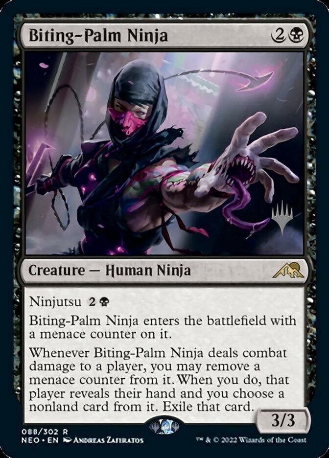 Biting-Palm Ninja (Promo Pack) [Kamigawa: Neon Dynasty Promos] - Rocket TCG