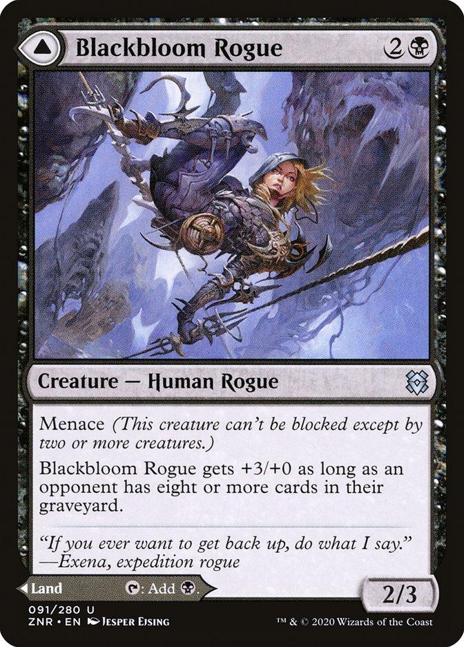 Blackbloom Rogue // Blackbloom Bog [Zendikar Rising] - Rocket TCG