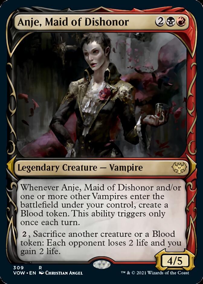 Anje, Maid of Dishonor (Showcase Fang Frame) [Innistrad: Crimson Vow] - Rocket TCG