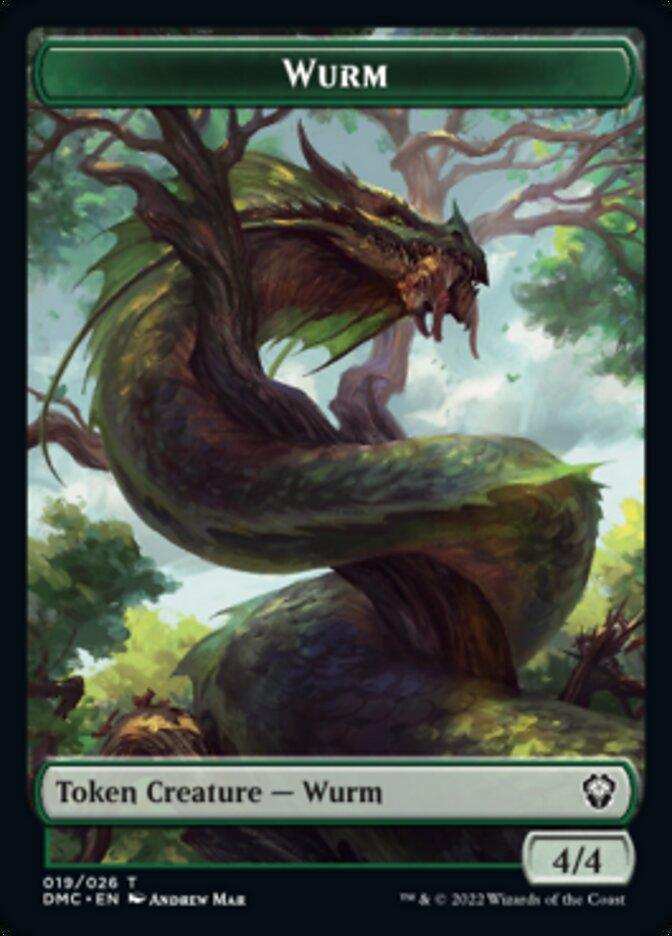 Bird (002) // Wurm Double-sided Token [Dominaria United Tokens] - Rocket TCG
