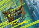 Bamboo Grove Archer Art Card (Gold-Stamped Signature) [Kamigawa: Neon Dynasty Art Series] - Rocket TCG