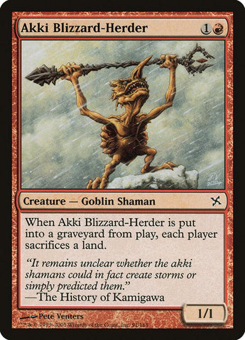 Akki Blizzard-Herder [Betrayers of Kamigawa] - Rocket TCG