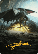 Ancient Copper Dragon Art Card (04) (Gold-Stamped Signature) [Commander Legends: Battle for Baldur's Gate Art Series] - Rocket TCG