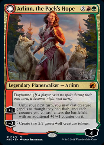 Arlinn, the Pack's Hope // Arlinn, the Moon's Fury [Innistrad: Midnight Hunt] - Rocket TCG
