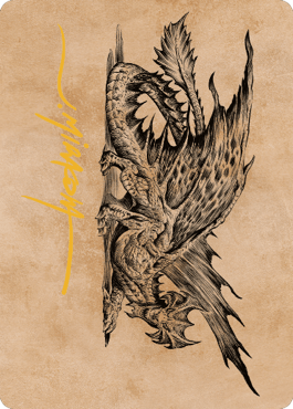 Ancient Brass Dragon Art Card (49) (Gold-Stamped Signature) [Commander Legends: Battle for Baldur's Gate Art Series] - Rocket TCG
