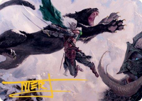 Drizzt Do'Urden Art Card (Gold-Stamped Signature) [Dungeons & Dragons: Adventures in the Forgotten Realms Art Series] - Rocket TCG