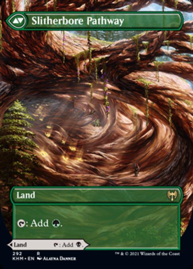 Darkbore Pathway // Slitherbore Pathway (Borderless Alternate Art) [Kaldheim] - Rocket TCG