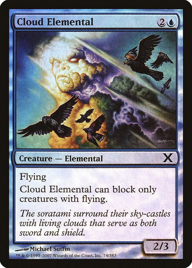 Cloud Elemental (Premium Foil) [Tenth Edition] - Rocket TCG