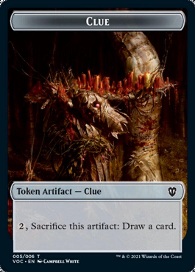 Angel // Clue Double-sided Token [Innistrad: Crimson Vow Commander Tokens] - Rocket TCG