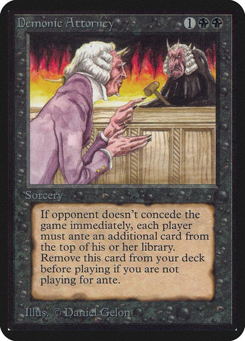 Demonic Attorney [Alpha Edition] - Rocket TCG