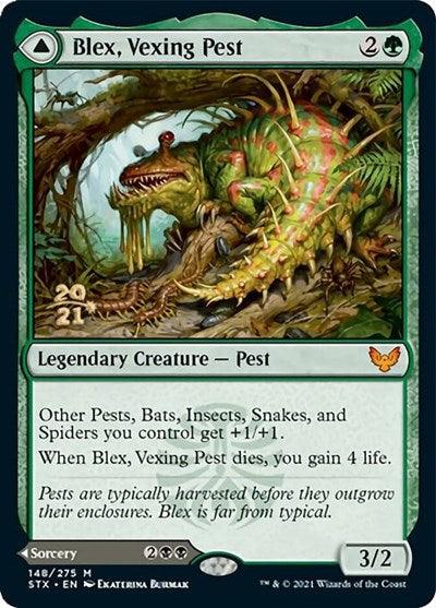 Blex, Vexing Pest // Search for Blex [Strixhaven: School of Mages Prerelease Promos] - Rocket TCG