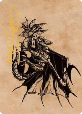 Ancient Copper Dragon Art Card (52) (Gold-Stamped Signature) [Commander Legends: Battle for Baldur's Gate Art Series] - Rocket TCG