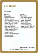 Ben Rubin Decklist [World Championship Decks 1998] - Rocket TCG