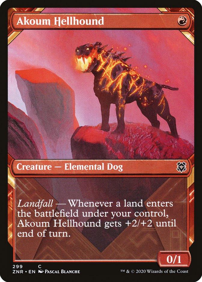 Akoum Hellhound (Showcase) [Zendikar Rising] - Rocket TCG
