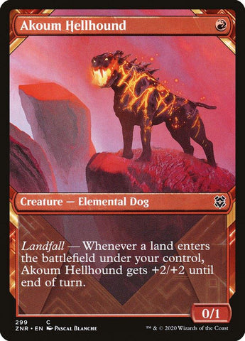 Akoum Hellhound (Showcase) [Zendikar Rising] - Rocket TCG