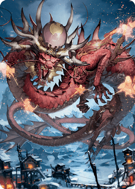 Atsushi, the Blazing Sky 2 Art Card [Kamigawa: Neon Dynasty Art Series] - Rocket TCG