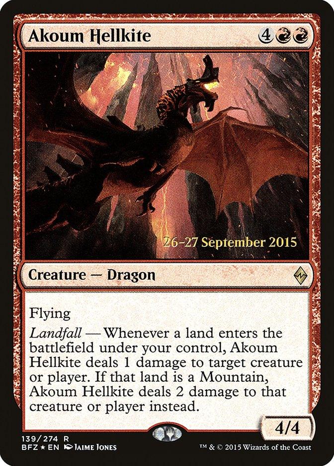 Akoum Hellkite [Battle for Zendikar Prerelease Promos] - Rocket TCG