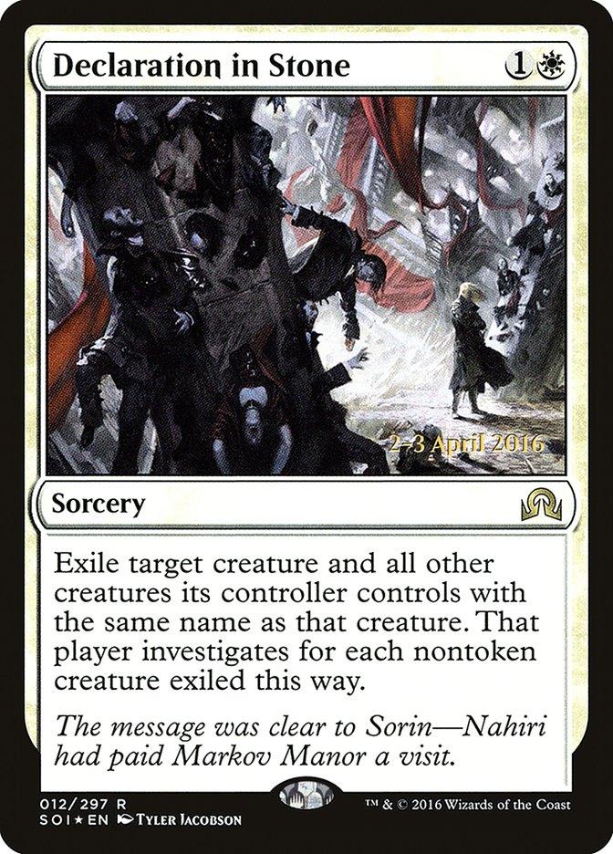Declaration in Stone [Shadows over Innistrad Prerelease Promos] - Rocket TCG