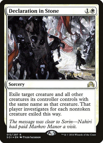 Declaration in Stone [Shadows over Innistrad Prerelease Promos] - Rocket TCG