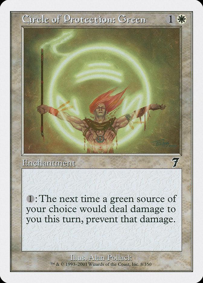 Circle of Protection: Green [Seventh Edition] - Rocket TCG
