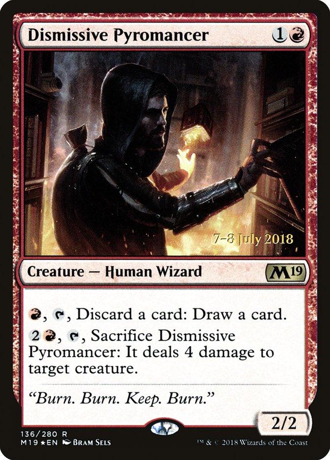 Dismissive Pyromancer [Core Set 2019 Prerelease Promos] - Rocket TCG