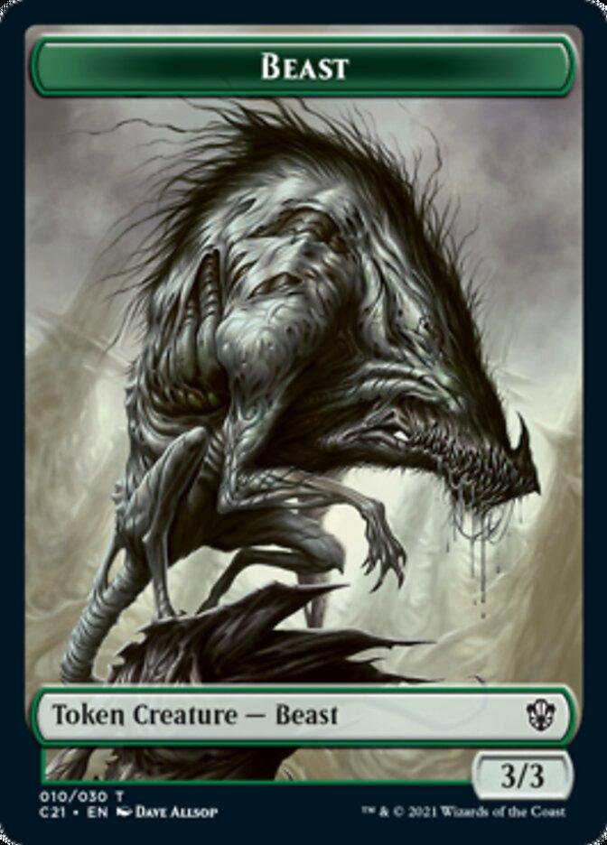 Beast (010) // Fish Token [Commander 2021 Tokens] - Rocket TCG