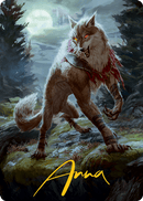 Arlinn, the Moon's Fury 1 Art Card (Gold-Stamped Signature) [Innistrad: Midnight Hunt Art Series] - Rocket TCG