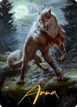 Arlinn, the Moon's Fury 1 Art Card (Gold-Stamped Signature) [Innistrad: Midnight Hunt Art Series] - Rocket TCG