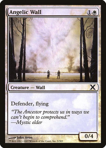 Angelic Wall (Premium Foil) [Tenth Edition] - Rocket TCG
