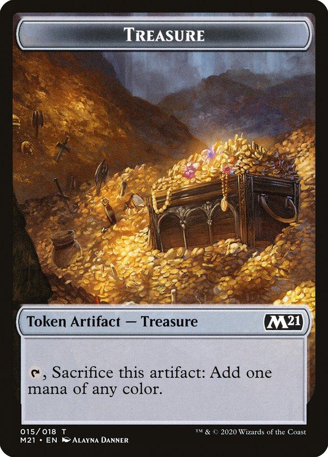 Angel // Treasure Double-sided Token [Core Set 2021 Tokens] - Rocket TCG