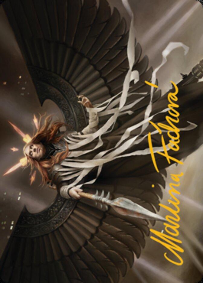 Angel of Suffering Art Card (Gold-Stamped Signature) [Streets of New Capenna Art Series] - Rocket TCG