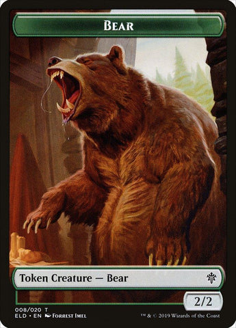 Bear Token [Throne of Eldraine Tokens] - Rocket TCG