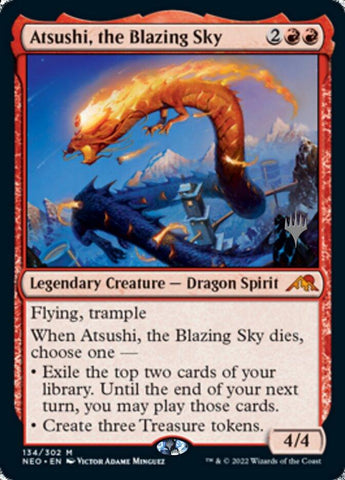 Atsushi, the Blazing Sky (Promo Pack) [Kamigawa: Neon Dynasty Promos] - Rocket TCG