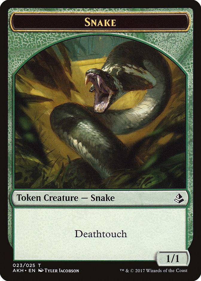 Aven Initiate // Snake Double-sided Token [Amonkhet Tokens] - Rocket TCG