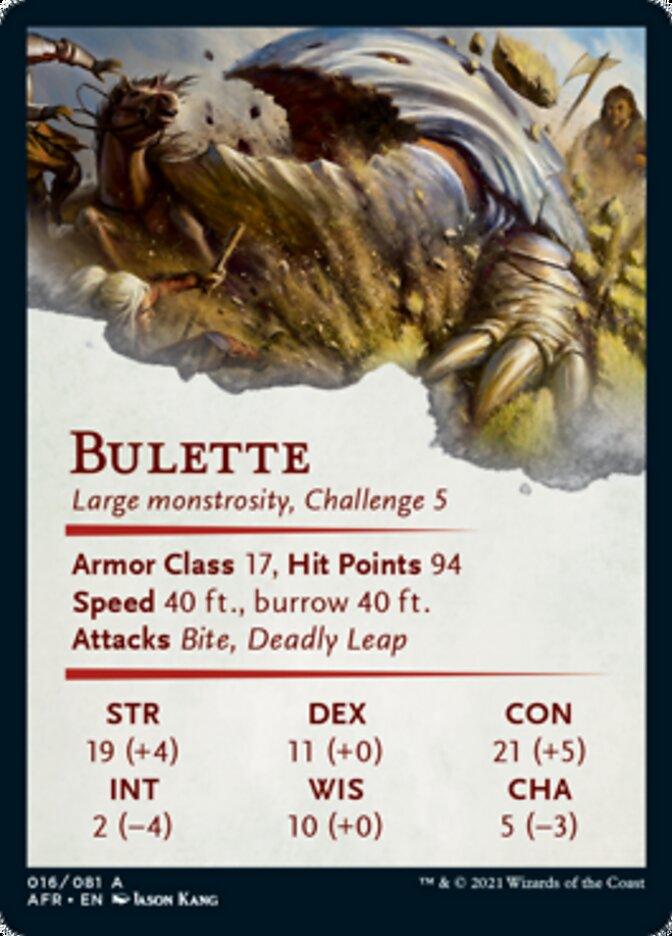 Bulette Art Card (Gold-Stamped Signature) [Dungeons & Dragons: Adventures in the Forgotten Realms Art Series] - Rocket TCG