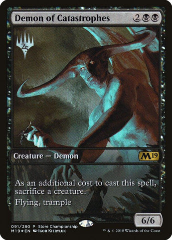 Demon of Catastrophes (Store Championship) [Core Set 2019 Promos] - Rocket TCG