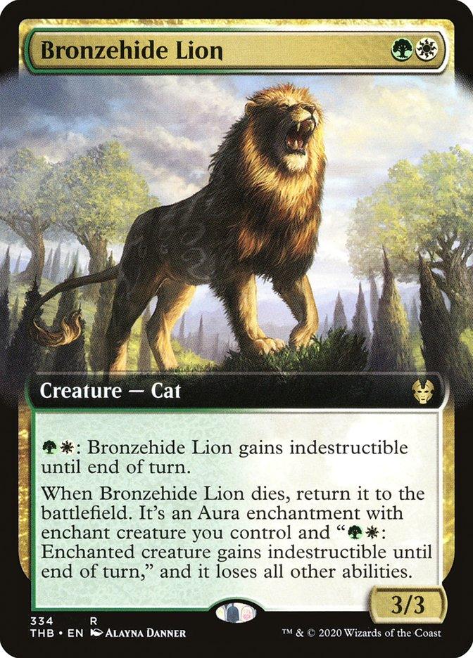 Bronzehide Lion (Extended Art) [Theros Beyond Death] - Rocket TCG