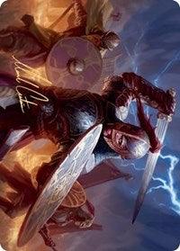 Beskir Shieldmate Art Card (Gold-Stamped Signature) [Kaldheim Art Series] - Rocket TCG