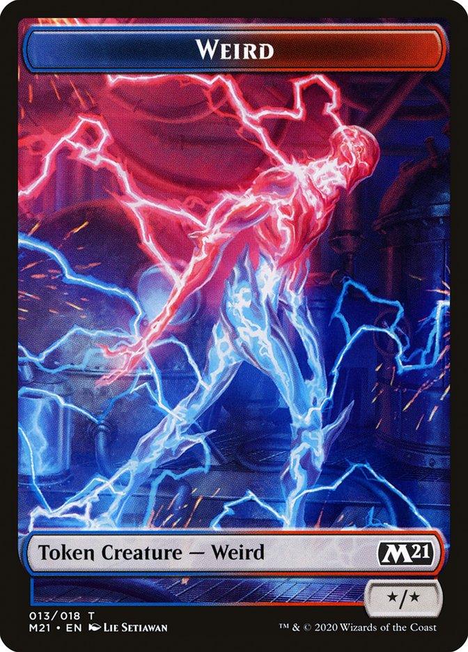 Dog // Weird Double-sided Token [Core Set 2021 Tokens] - Rocket TCG