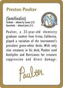 1996 Preston Poulter Biography Card [World Championship Decks] - Rocket TCG