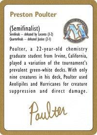 1996 Preston Poulter Biography Card [World Championship Decks] - Rocket TCG