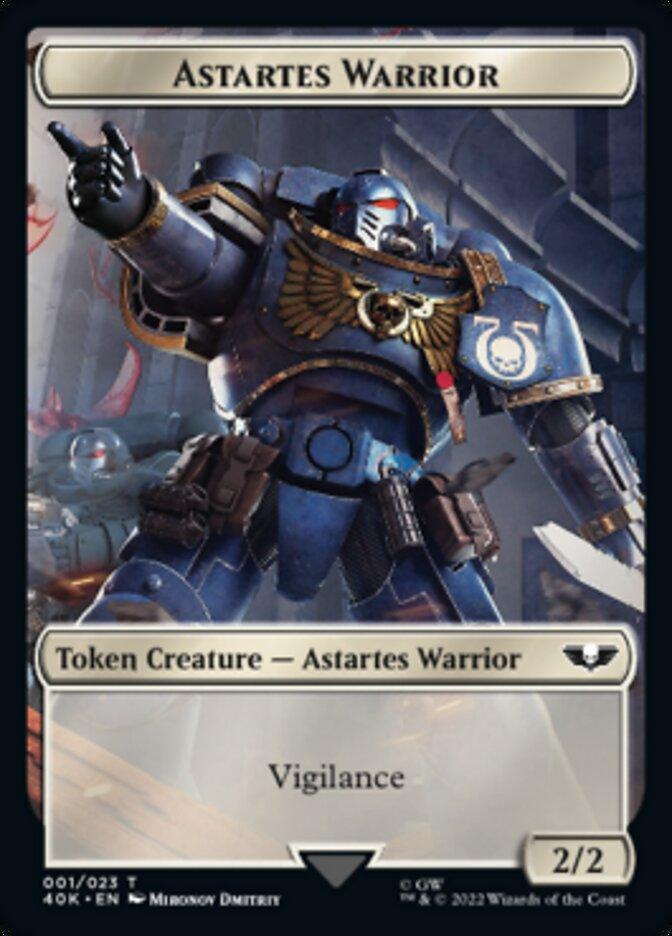 Astartes Warrior (001) // Clue Double-sided Token [Universes Beyond: Warhammer 40,000 Tokens] - Rocket TCG