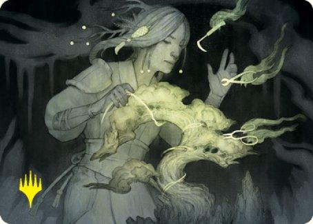 Careful Cultivation Art Card (Gold-Stamped Signature) [Kamigawa: Neon Dynasty Art Series] - Rocket TCG