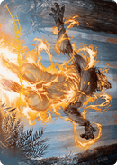 Burn the Accursed Art Card (Gold-Stamped Signature) [Innistrad: Midnight Hunt Art Series] - Rocket TCG