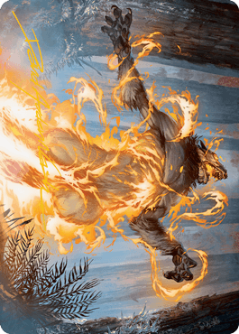 Burn the Accursed Art Card (Gold-Stamped Signature) [Innistrad: Midnight Hunt Art Series] - Rocket TCG