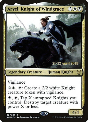 Aryel, Knight of Windgrace [Dominaria Prerelease Promos] - Rocket TCG