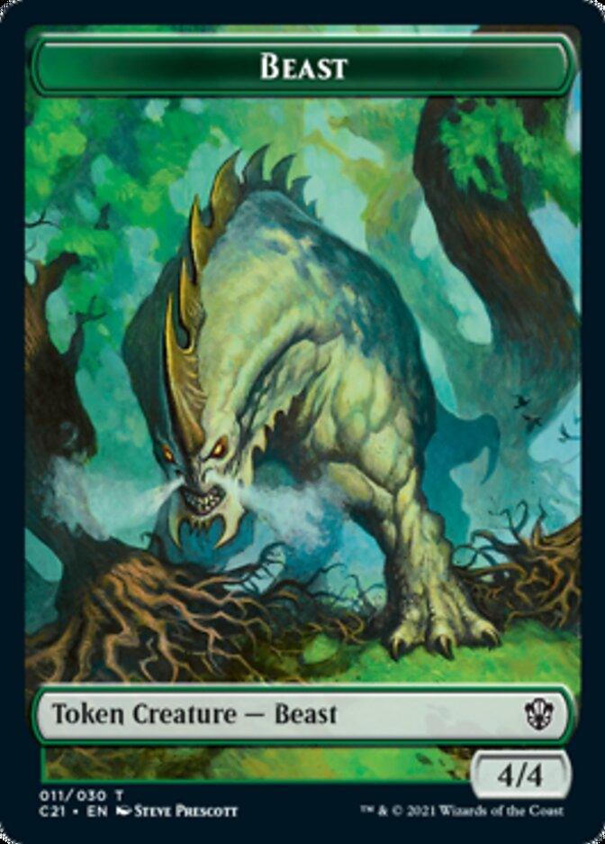 Beast (011) // Insect Token [Commander 2021 Tokens] - Rocket TCG