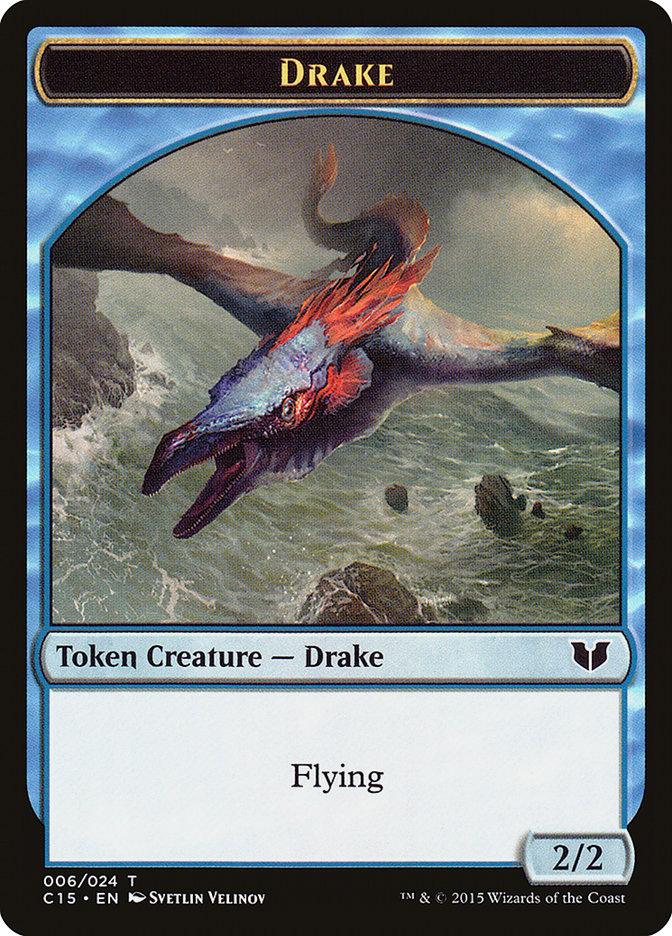 Drake // Elemental (020) Double-Sided Token [Commander 2015 Tokens] - Rocket TCG