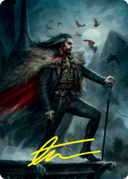 Dracula, Blood Immortal Art Card (Gold-Stamped Signature) [Innistrad: Crimson Vow Art Series] - Rocket TCG