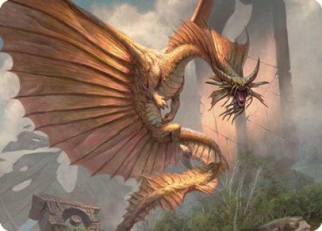 Ancient Gold Dragon Art Card (28) [Commander Legends: Battle for Baldur's Gate Art Series] - Rocket TCG